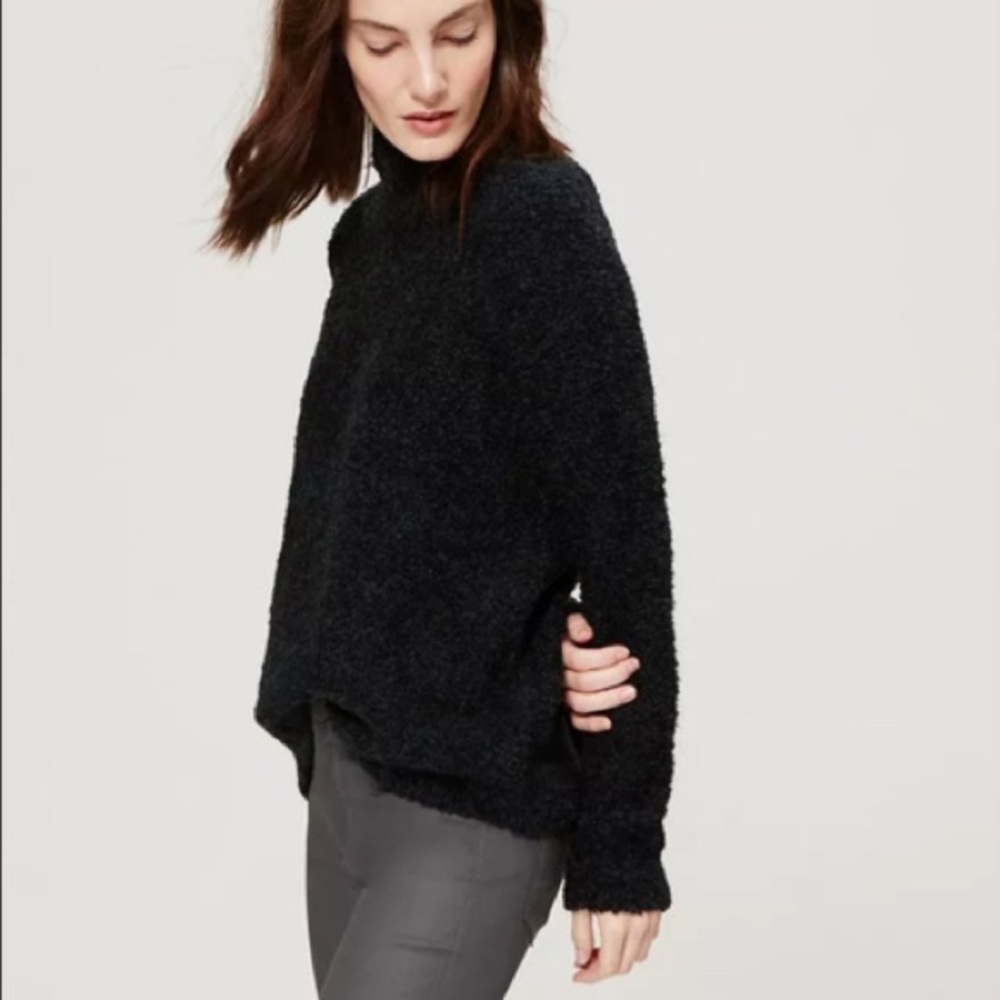 Loft Slouchy Boucle Turtleneck